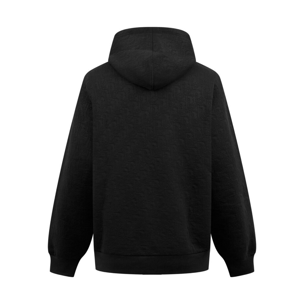 dior oblique hoodie zwart