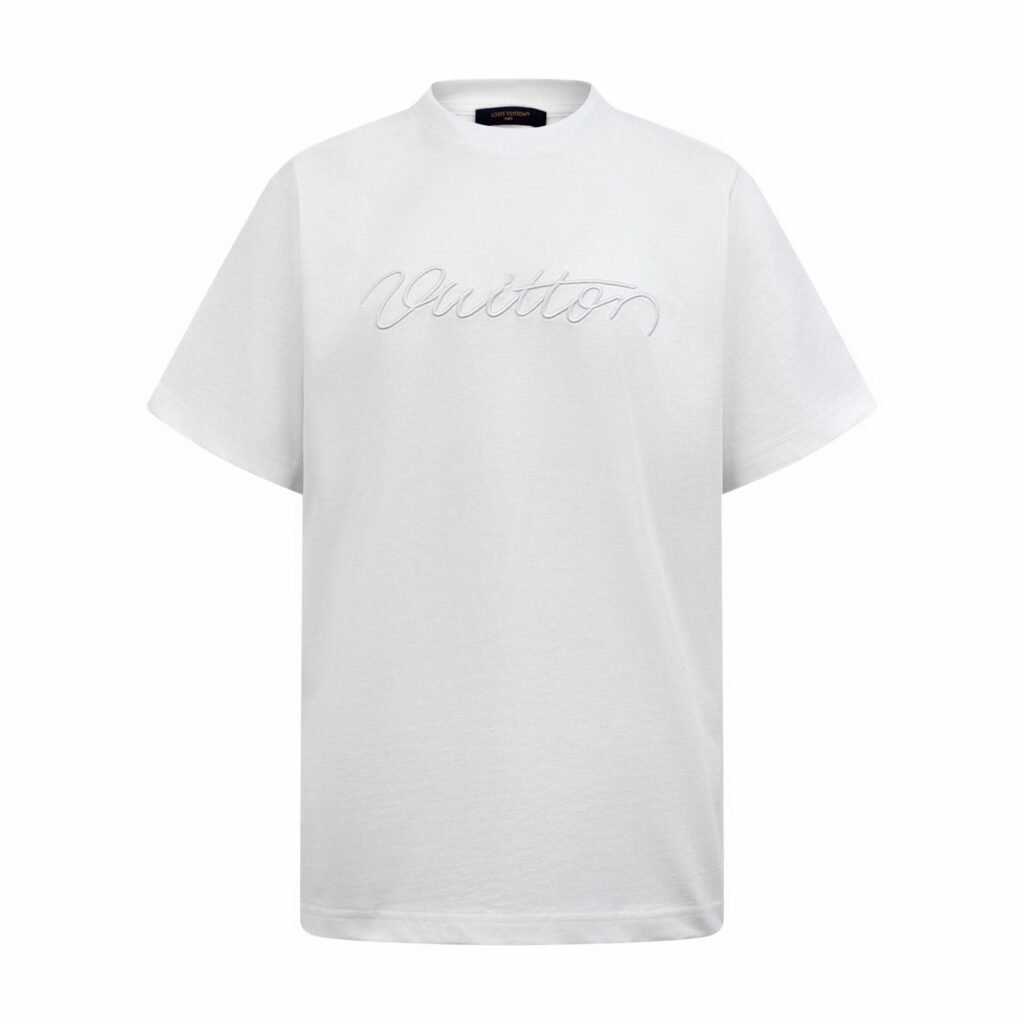 embossed louis vuitton t shirt zwart (copy)