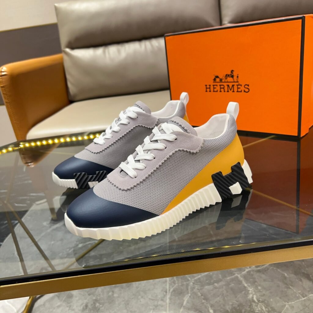 hermès bouncing satin knit and suede