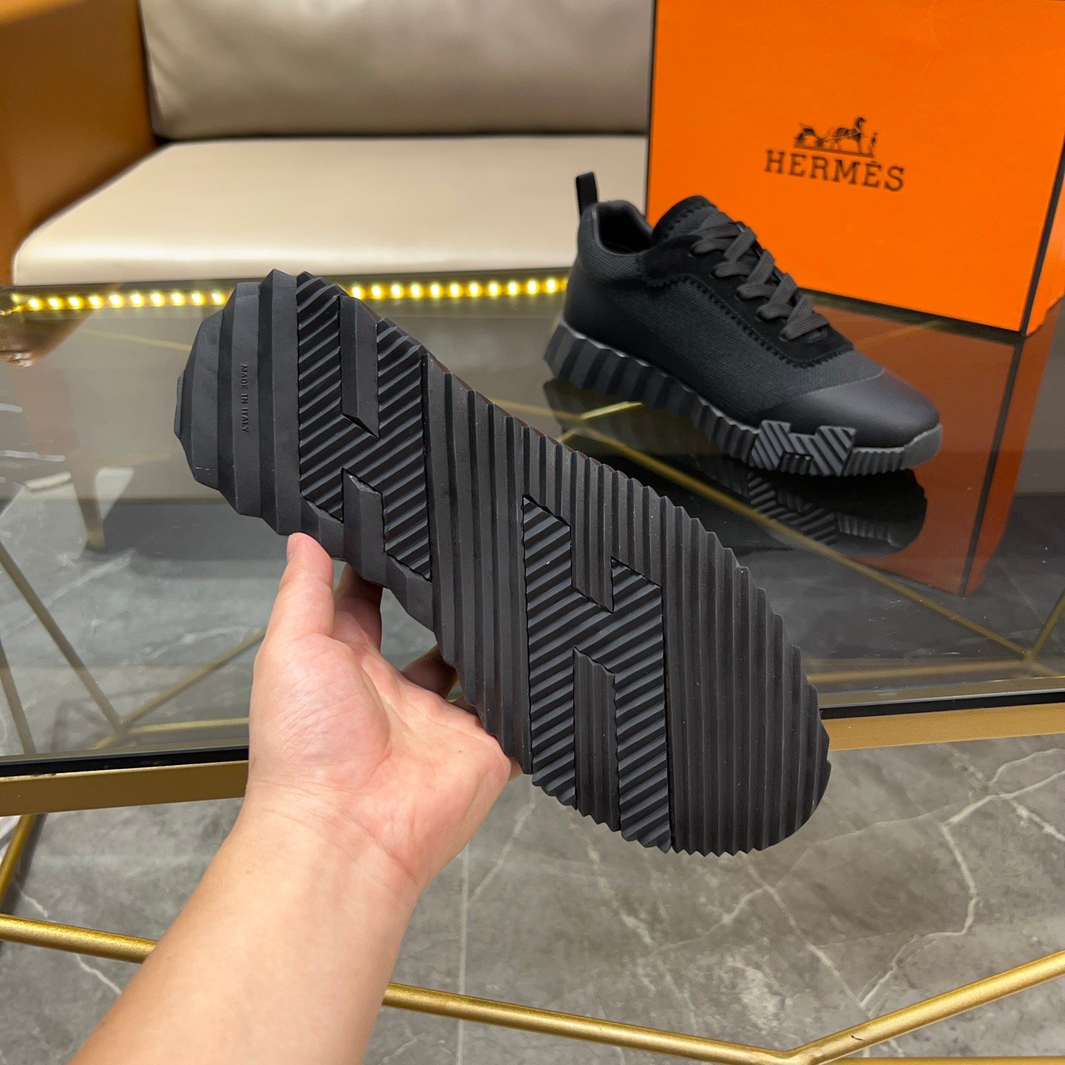 hermès bouncing satin knit and suede (copy)