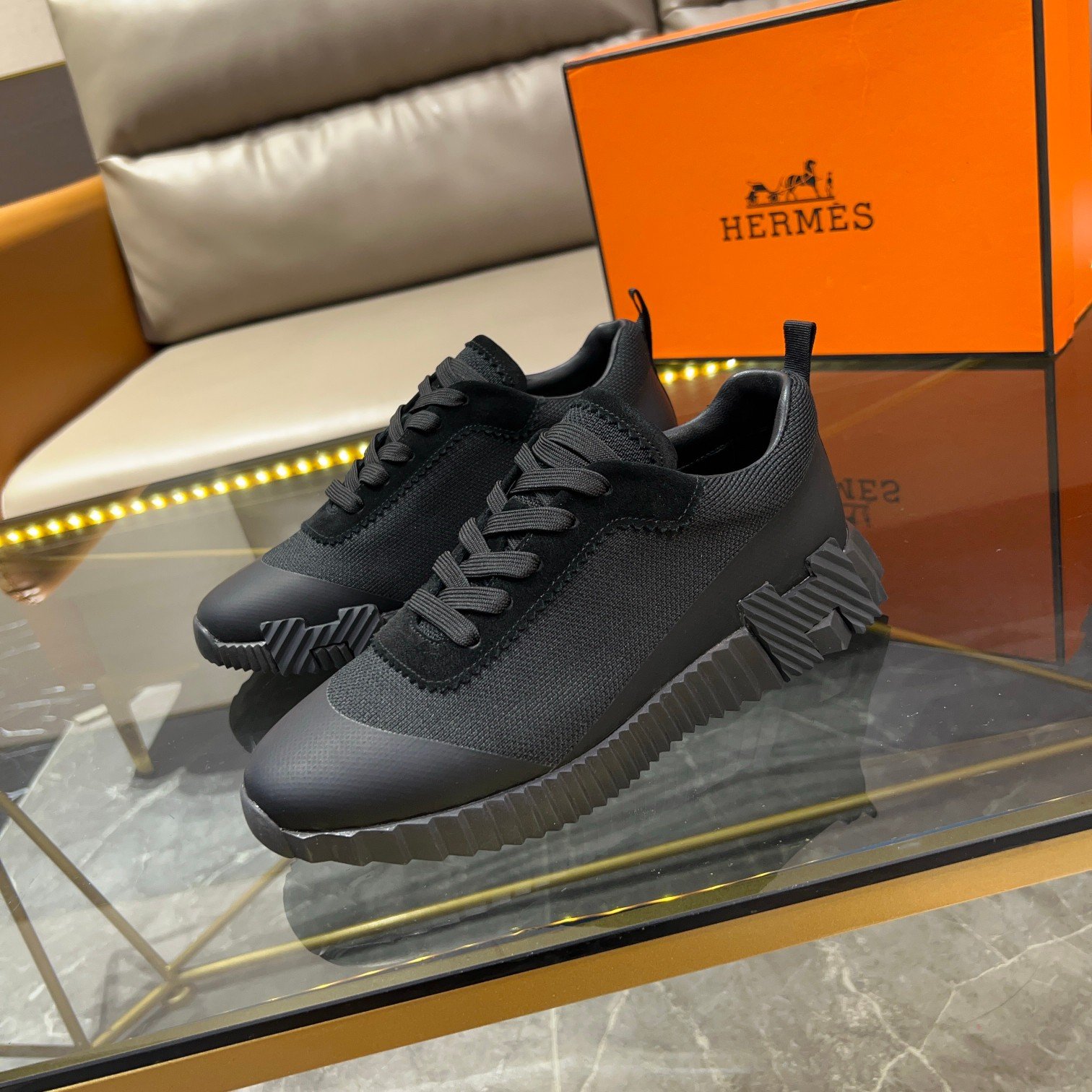 hermès bouncing satin knit and suede (copy)