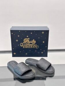 Louis Vuitton waterfront mule black on black