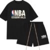 fear of god essentials nba zwart zomer set