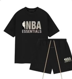 fear of god essentials nba zwart zomer set
